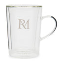 Rivièra Maison Drinkglas Dubbelwandig MONOGRAM - Koffie of Thee in clear detail van afwerking