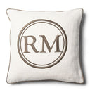 Rivièra Maison Jackson Sierkussen in flax met geborduurd RM-logo