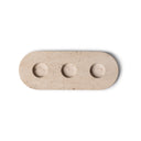 Mooisa Kaarsenhouder SET AGANO in beige op tafel of dressoir
