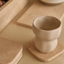 Mooisa Onderzetters MARMEREN Organisch - Set van 4 stuks in travertine detail van afwerking