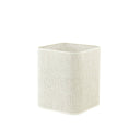 Kap vierkant rond hoog 25-25-30 cm BRESKA parel wit in wit voor tafellamp
