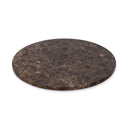 Mooisa Dienblad MARMEREN Rond - Ø30 cm in bruin op tafel