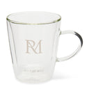 Rivièra Maison Drinkglas Dubbelwandig MONOGRAM - Koffie of Thee in clear als woonaccessoire