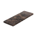 Mooisa Dienblad MARMEREN Rechthoekig S - 10x25 cm in bruin op tafel