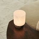 Tavellio Tafellamp MILLET in bruin close-up van materiaal