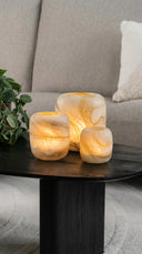 LifeStyle Windlicht NORWELL in bruin detail van glas en afwerking