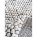 Home67 Vloerkleed POOL Ivoor detail van afwerking