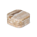 Mooisa Onderzetters MARMEREN Organisch - Set van 4 stuks in onyx als woonaccessoire