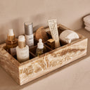 Mooisa Organizer Box ONYX in crème op tafel of dressoir