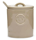 Rivièra Maison Suikerpot met Lepel PORTOFINO in crème als decoratieve pot