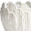 Coco Maison Bloempot REGGE in wit detail van vorm en afwerking