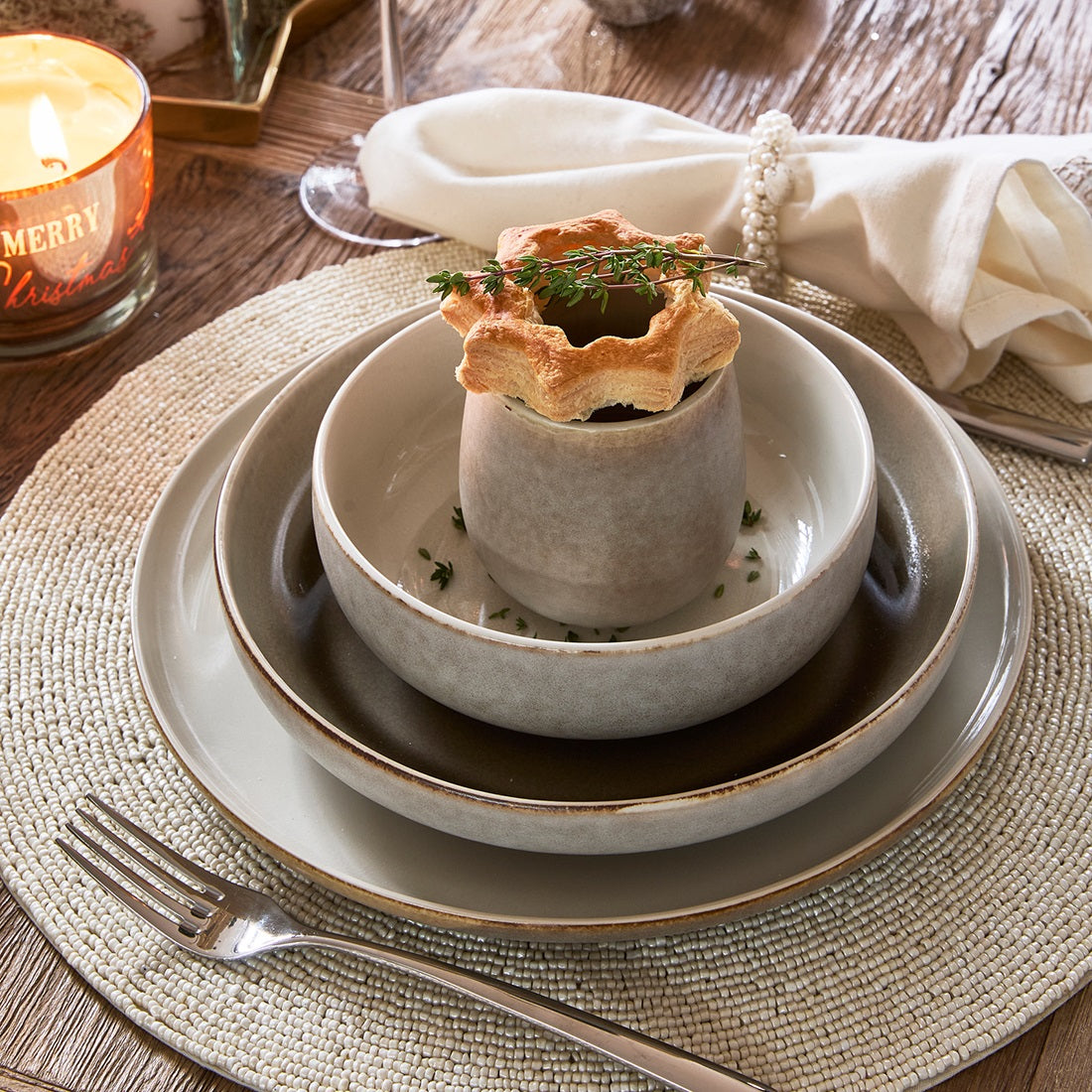 Servetringen CLASSIC PEARL - Set van 4 stuks