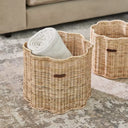 Rivièra Maison Manden RUSTIC RATTAN Blossom Basket - Set van 2 stuks in crème als woonaccessoire