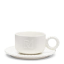 Rivièra Maison Elegant Kop & Schotel in wit als woonaccessoire