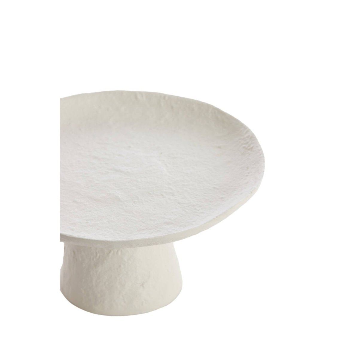 Schaal op voet Ø24,5x12 cm OTA crème - Van Bas