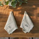 Rivièra Maison Summer Bliss Servet - Set van 2 in groen detail van afwerking