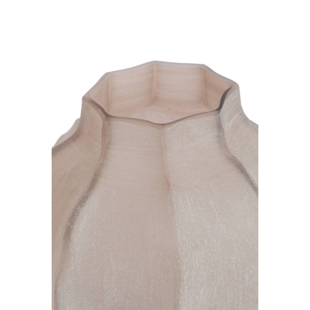 Vase Ø27x26 cm TEJEDA glass light brown - Van Bas