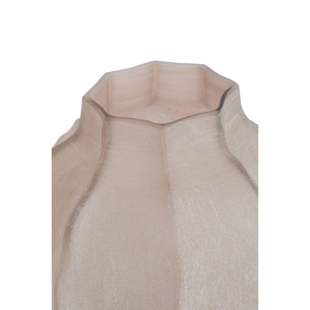 Vase Ø27x26 cm TEJEDA glass light brown - Van Bas