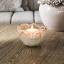 Rivièra Maison Velisse Schaal in crème detail van afwerking